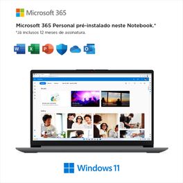 Notebook-Lenovo-IdeaPad-Intel®-Celeron-N4020-Tela-15.6--HD-4GB-128GB-SSD-Windows-11-Cinza-Com-Office-365---82VX0001BR