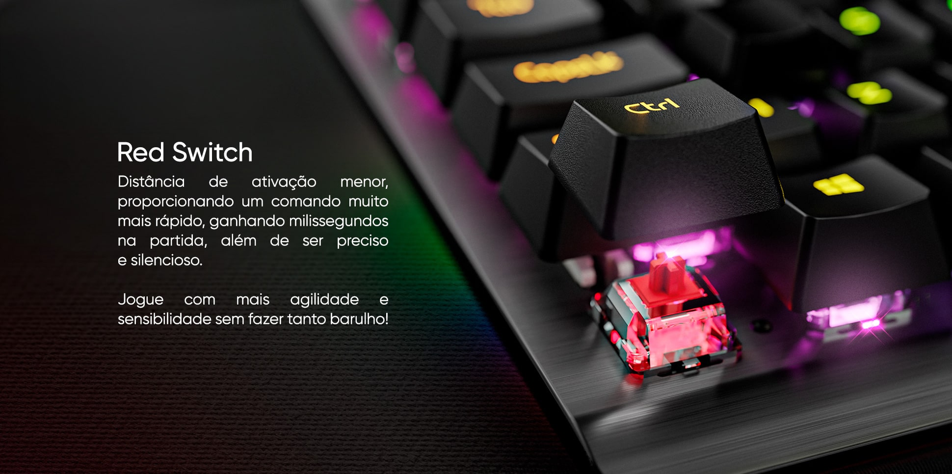 TECLADO USB GAMER MECÂNICO ANTI-GHOSTING LEDS RGB COMPACT II