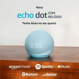 Caixa De Som  Echo Dot 5 Geração - Alexa - Relógio