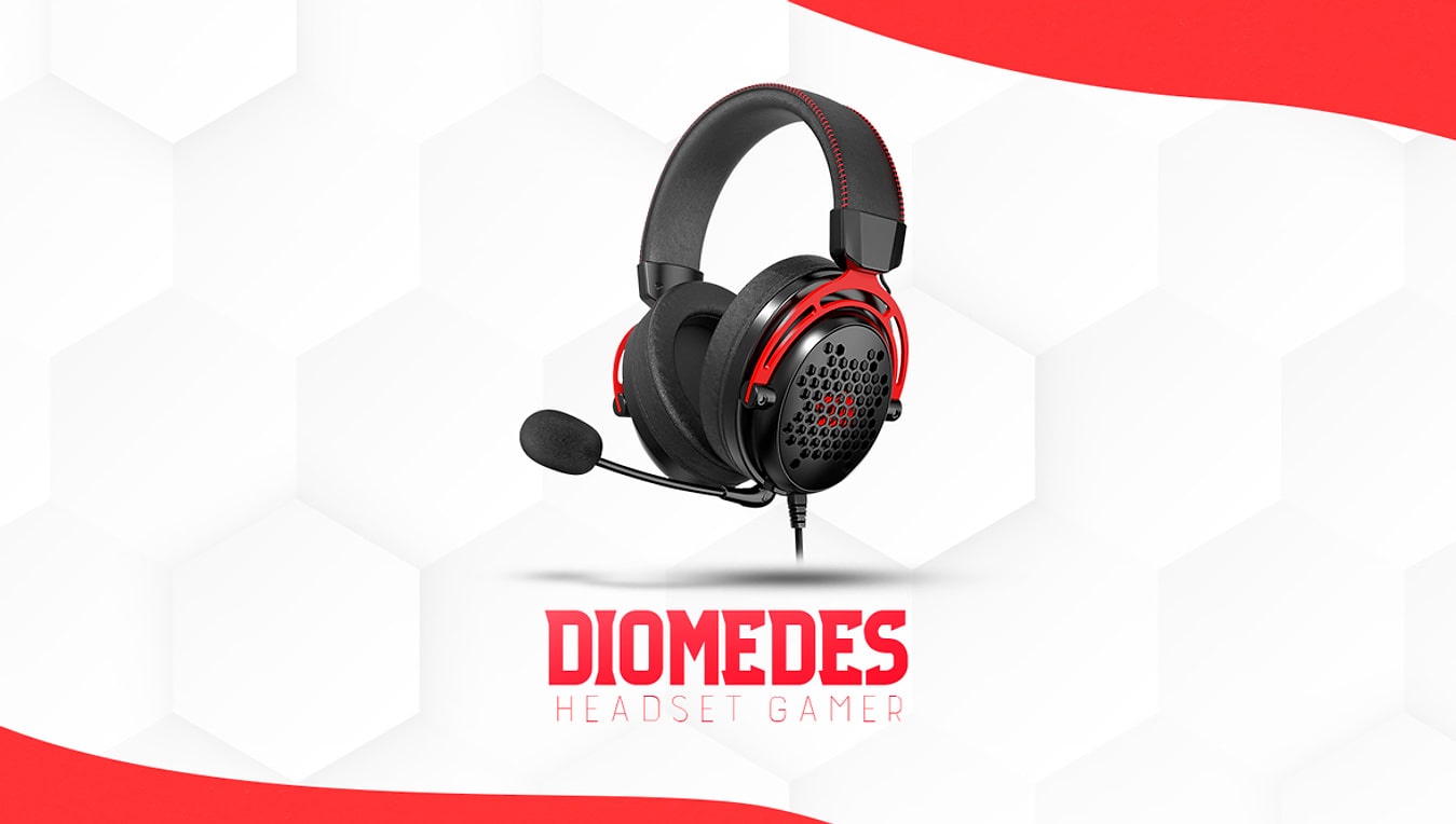 Headset Gamer Redragon Diomedes Preto - H388