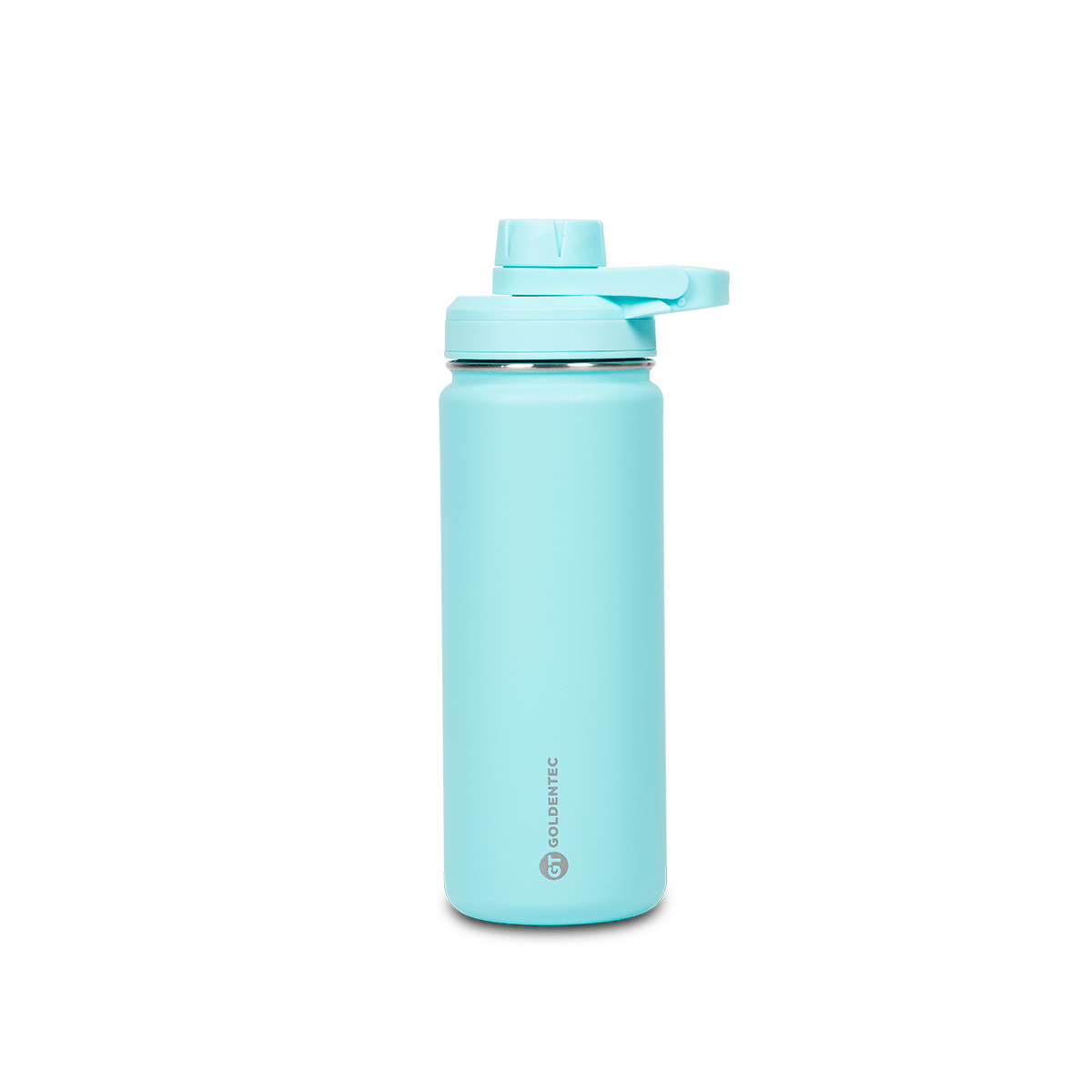 Garrafa Térmica Goldentec GT Colors Inox 500ml Azul Claro para bebidas quentes ou frias com tampa com bico e base emborrachada