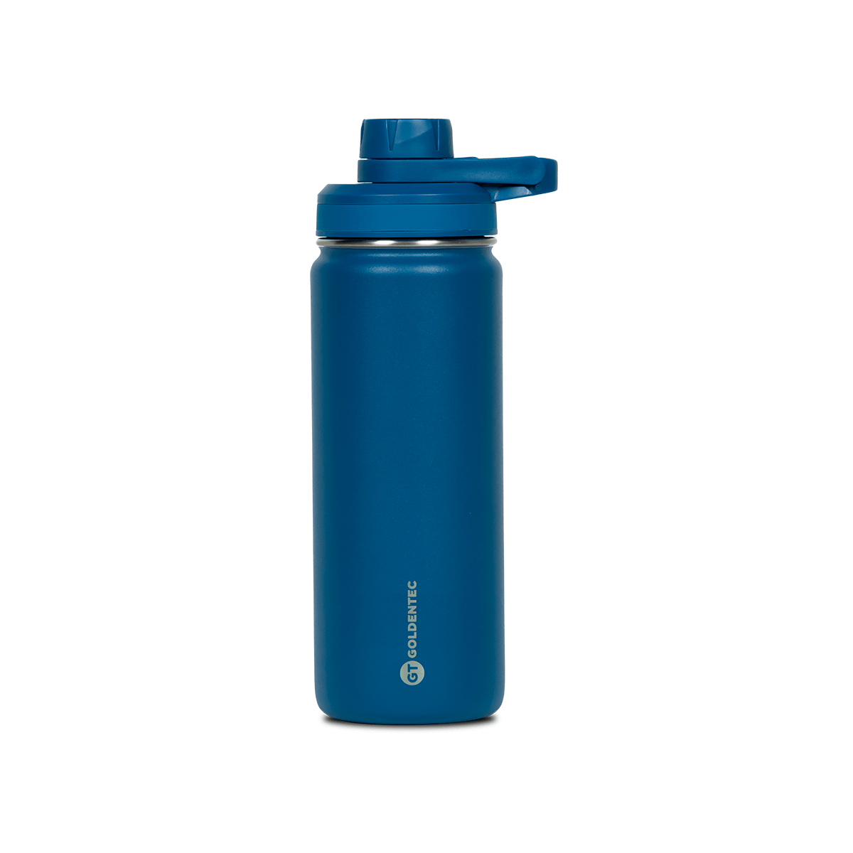 Garrafa Térmica Goldentec GT Colors Inox 500ml Azul Marinho para bebidas quentes ou frias com tampa com bico e base emborrachada