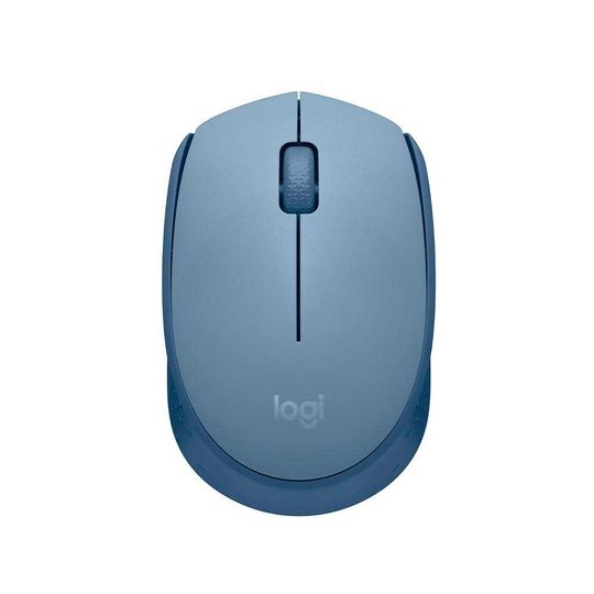 Mouse sem fio Logitech M170 Azul Claro, Design Ambidestro Compacto, Conexão USB e Pilha Inclusa