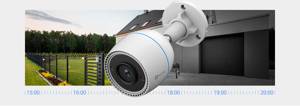 Câmera de Segurança Ezviz C3TN, WiFi, Full HD, Visão Noturna, 106 Graus - CS-C3TN-A0-1H2WF
