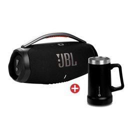 Caixa-de-Som-Bluetooth-JBL-Boombox-3-180W-RMS---Caneca-Termica-Goldentec-Thermos-Beer-730ml-Preta