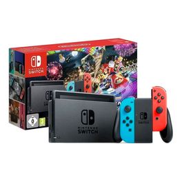 Nintendo-Switch-LCD---Mario-Kart-8-Deluxe---Joy-Com-Neon-Blue-e-Neon-Red---Garrafa-Termica-Inox-750ml-Goldentec-Azul-Marinho