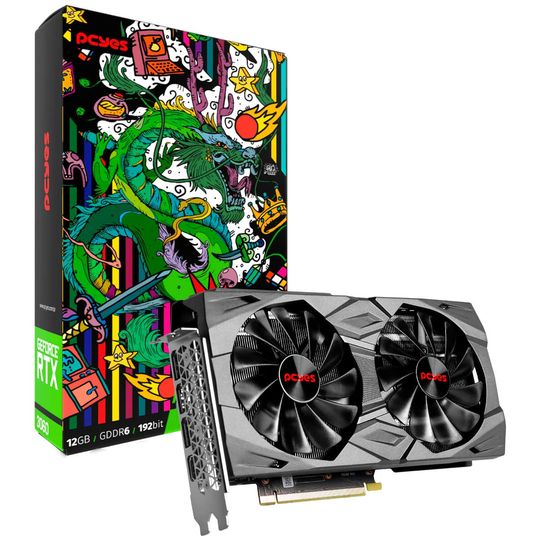 Placa de Video Gamer PCYES NVIDIA GeForce RTX3060, 12GB, DDR6, 192-bit, Graffiti Series, Dual FAN - PGS3060FS192