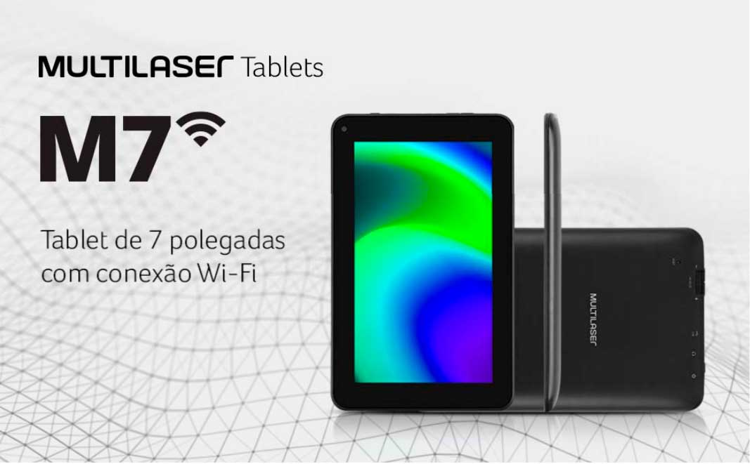 Tablet Multilaser M7 Wifi 32GB Tela 7 Android 11 Go Edition Preto - NB355
