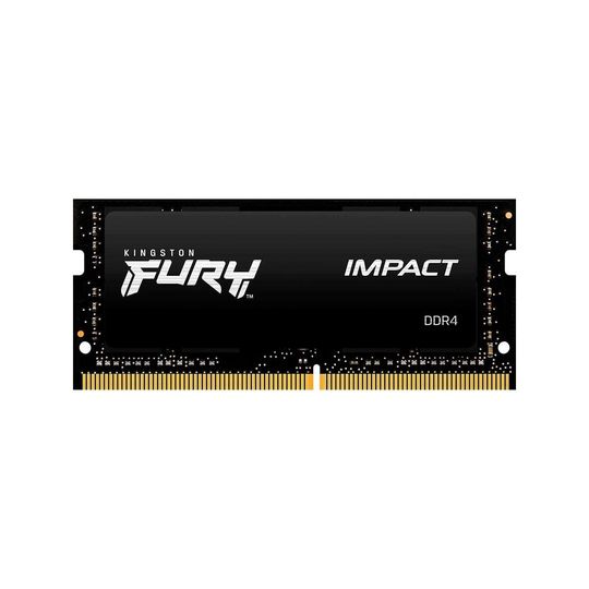 Memória Gamer Kingston 16GB SODIMM DDR4 Fury Impact 3200MHz 1,2V 1Rx8 para notebooks