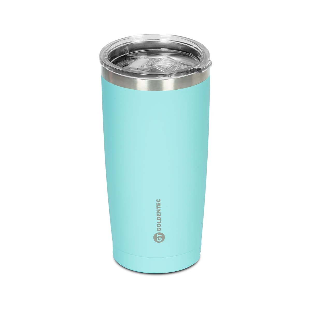 Copo Térmico Colors Goldentec Inox 600ml com Tampa Azul Claro para bebidas quentes ou frias