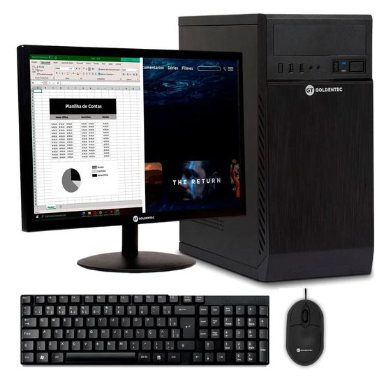 PC Completo Intel® Core™ I3, 4GB, SSD 120GB + Monitor LED 19