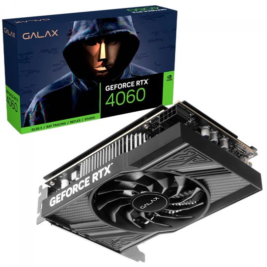 Placa de Vídeo Gamer Galax NVIDIA GeForce RTX 4060, 8GB GDDR6, 128-bit - 46NSL8MD8ZOC