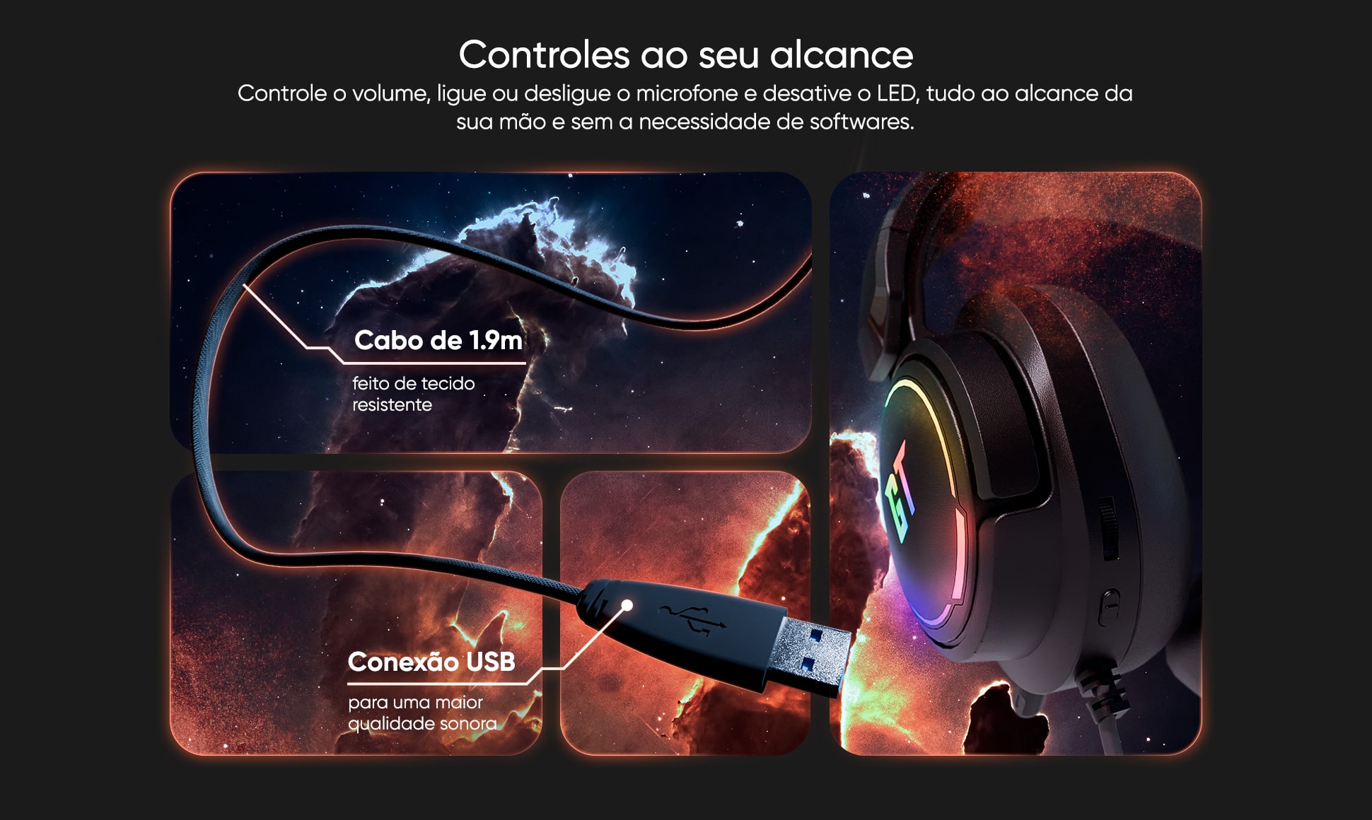 Headset Gamer Goldentec GT Nebula