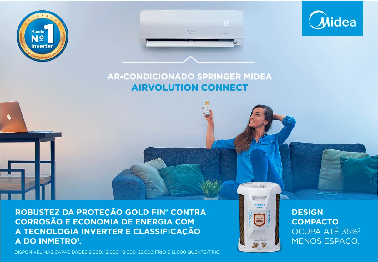 Ar Condicionado Inverter 18.000 Btus Springer Midea AirVolution Connect Frio 220V