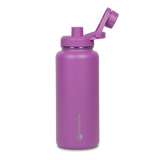 Garrafa-Termica-Goldentec-Inox-1000-ml-para-bebidas-quentes-ou-frias-com-tampa-com-bico-e-base-emborrachada---Roxo