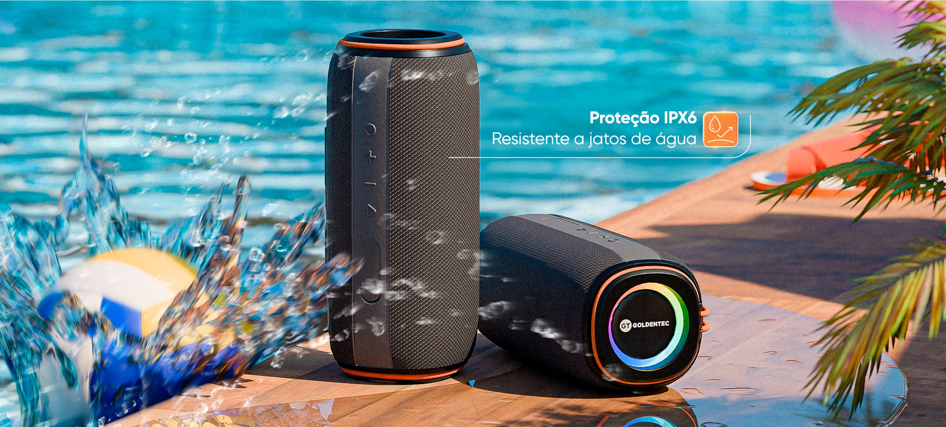 Caixa de Som Goldentec GT Pop 60W RMS Bluetooth