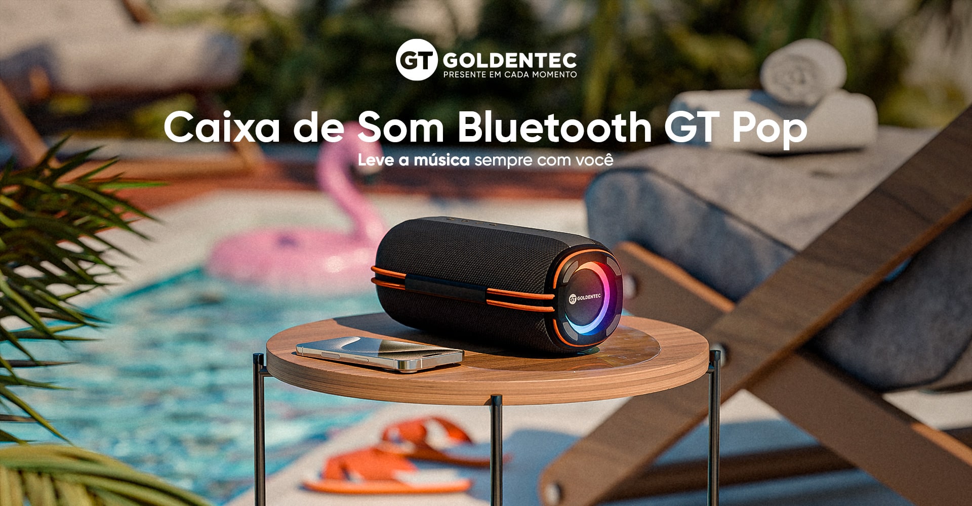 Caixa de Som Goldentec GT Pop 60W RMS Bluetooth