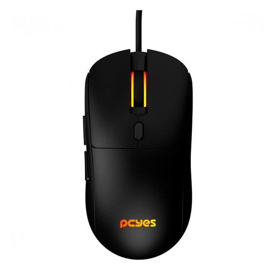 Mouse Gamer PCYes Basaran Black Vulcan, RGB, 12400DPI, 6 Botões