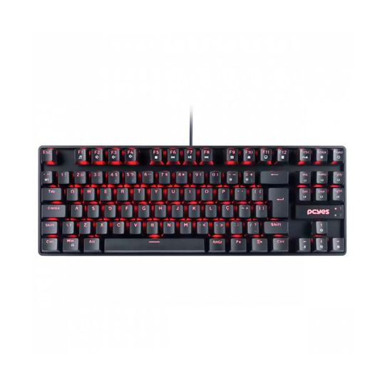 Teclado Gamer Mecânico PCYes TKL Neron, Switch Outemu Blue, LED, Black