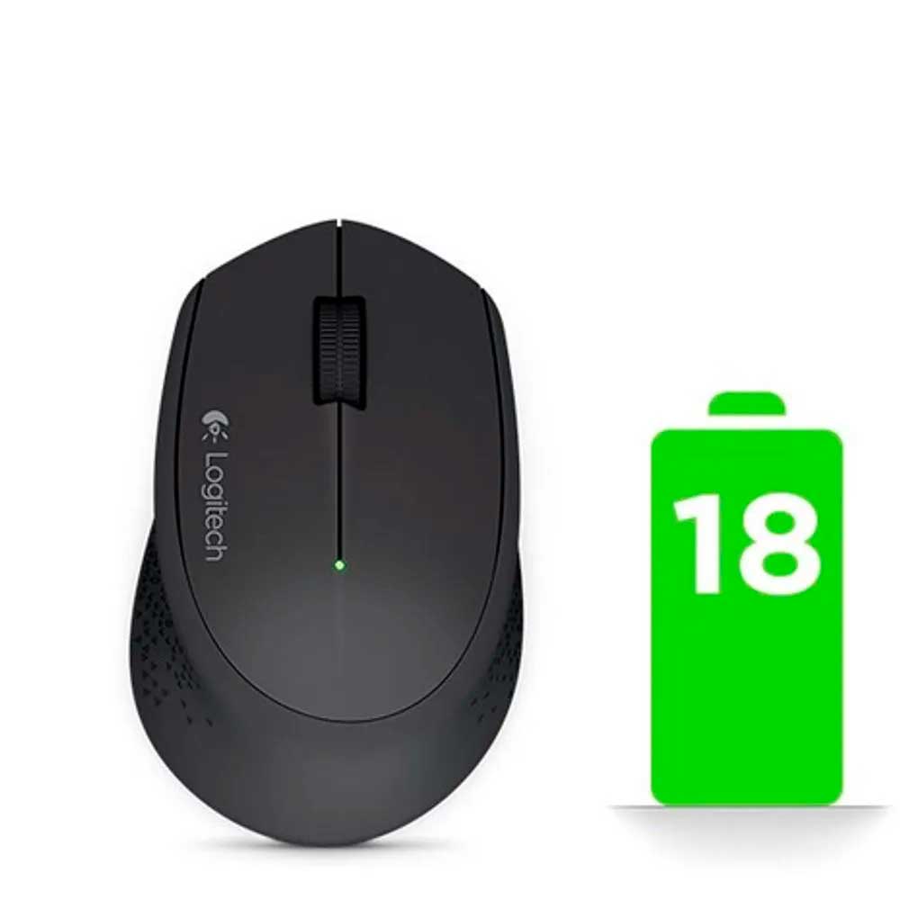 Mouse Sem Fio Logitech M280 Nano 3 Botões 1000 DPI ,Preto