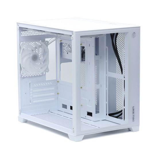 Gabinete-Gamer-Liketec-Sem-Fonte-RGB-4x-Fan-Vidro-Temperado-Micro-ATX-Branco---Cube-Kirra-Snow-RGB