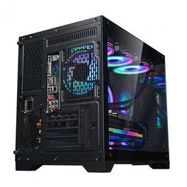 Gabinete-Gamer-Liketec-RGB-4X-Fan-Micro-ATX-Vidro-Temperado-Preto---Cube-Mad-Rock-Black