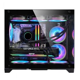 Gabinete-Gamer-Liketec-RGB-4X-Fan-Micro-ATX-Vidro-Temperado-Preto---Cube-Mad-Rock-Black