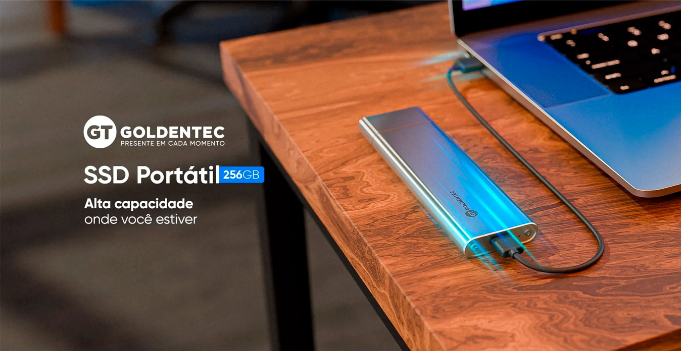 SSD Portátil 256GB USB-C | Goldentec