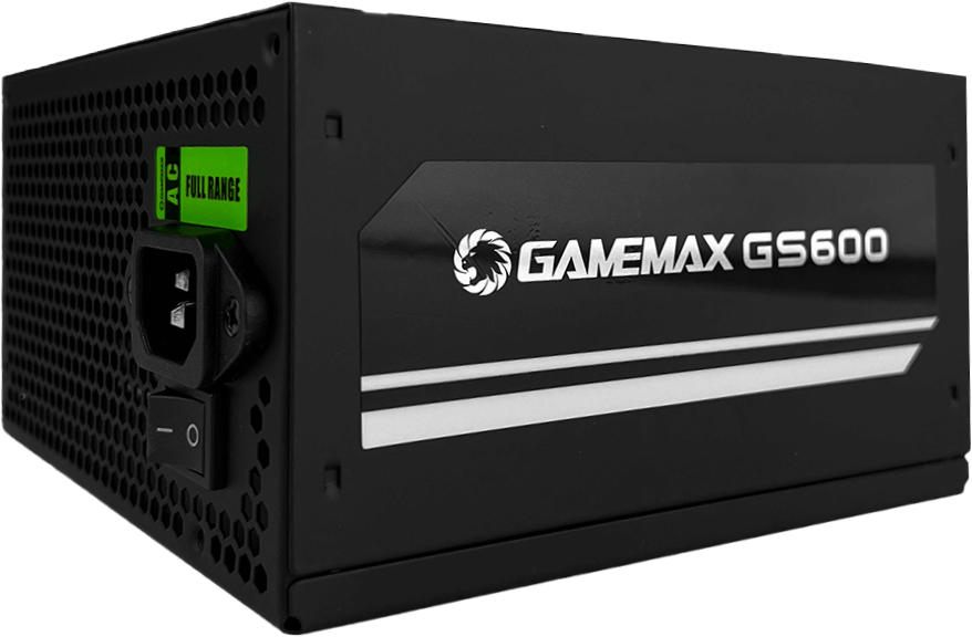 Fonte Gamer Gamemax GS600, 600W, 80 Plus White, PFC Ativo