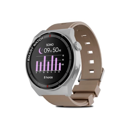 Smartwatch-Goldentec-GT-Classic-Tela-Full-Touch-128--IP67-Bluetooth-5.0-Bege