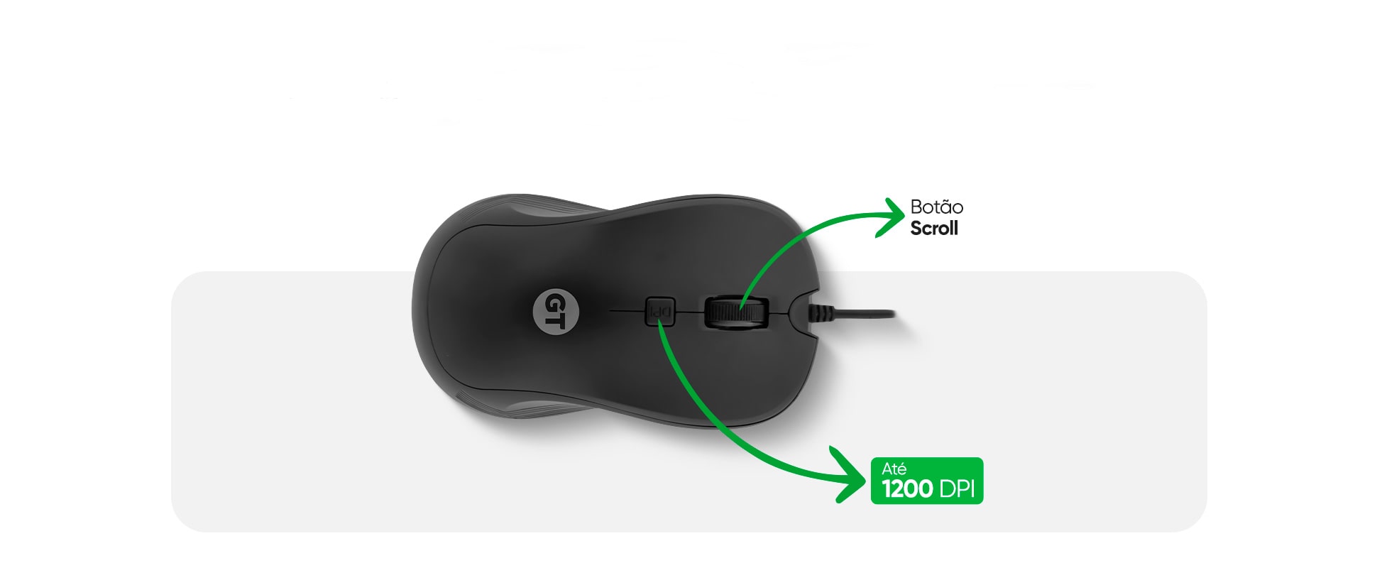Mouse Óptico Goldentec GT Business, 1200DPI, USB