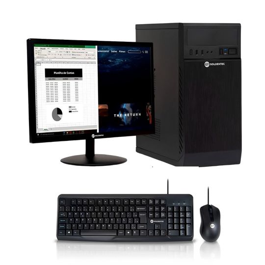 PC-Completo-Intel®-Core™-I3-4GB-SSD-120GB-Linux---Monitor-LED-19-Widescreen-com-HDMI---Kit-Teclado-e-Mouse-c-fio-Black-Elegance--Goldente