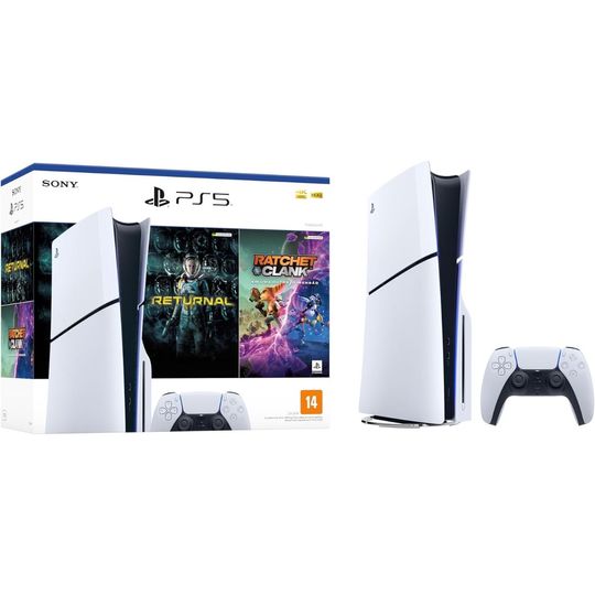 Console Playstation 5 Slim Com 2 Jogos + Controle Dualsense - CFI-2014