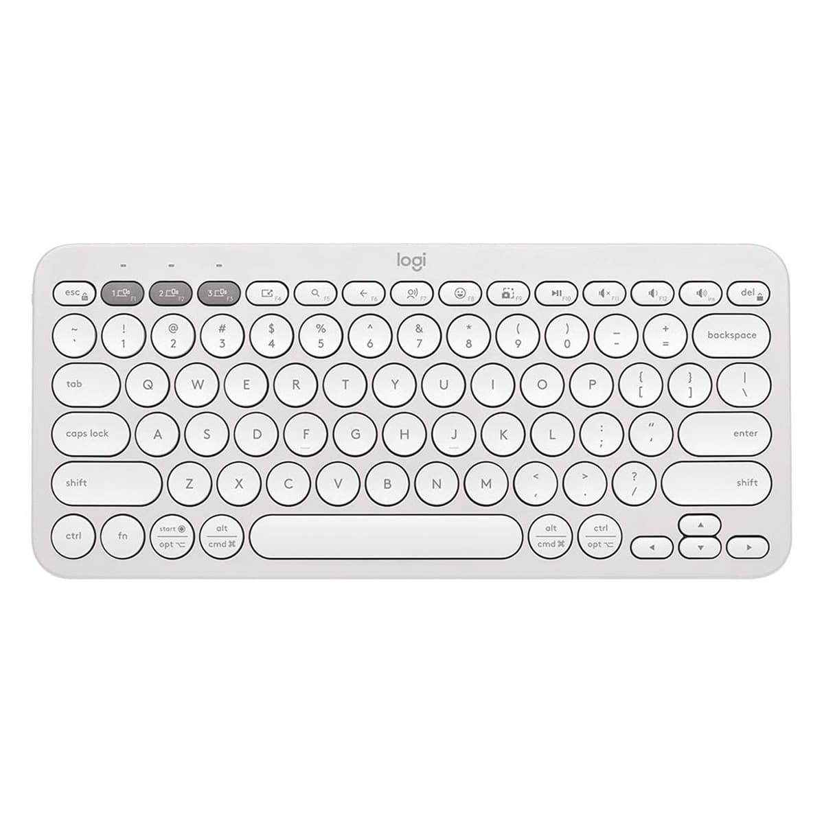 Teclado Sem Fio Logitech Pebble Keys 2 K380s, Slim, Bluetooth, Branco