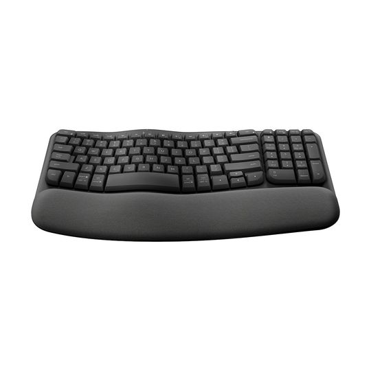 Teclado-Ergonomico-Sem-Fio-Logitech-Wave-Keys-Bluetooth-USB-Grafite