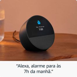 Echo-Spot--2024--com-Alexa---Despertador-inteligente-com-som-vibrante-e-Alexa---Cor-preta