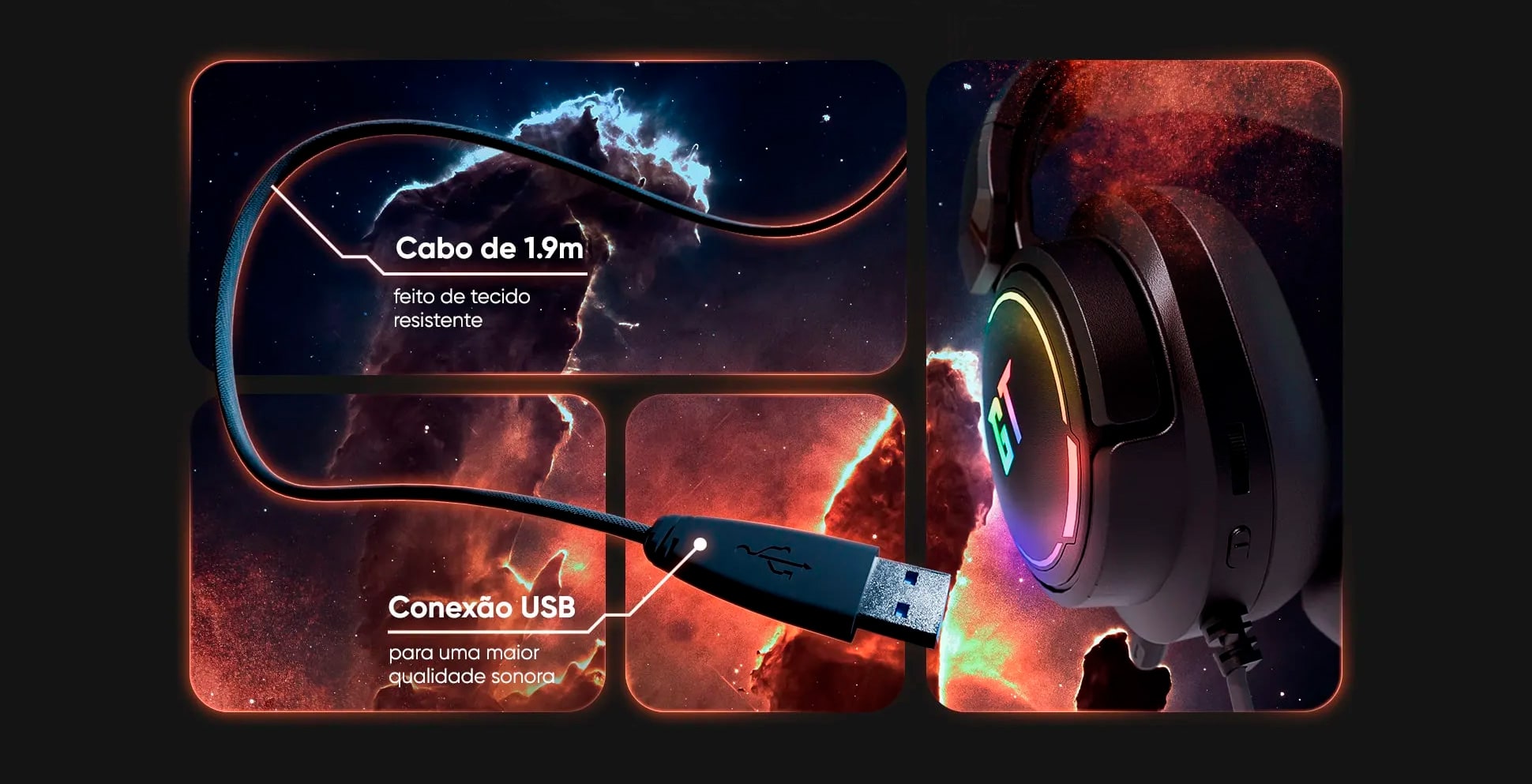 Headset Gamer Goldentec GT Nebula