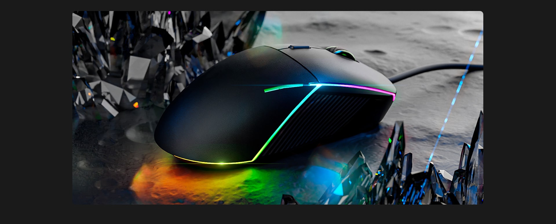 Mouse Gamer Goldentec GT Nebula RGB, 12800 DPI, 6 botões