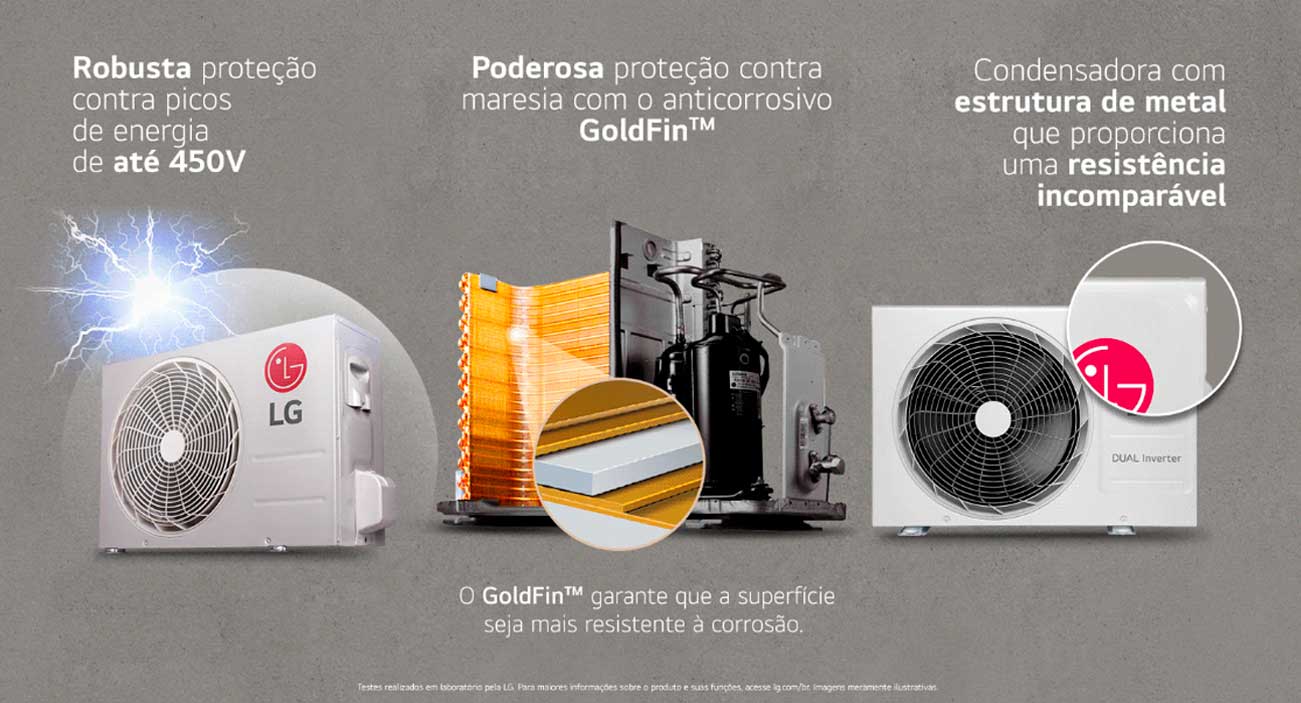 Ar Condicionado Inverter 1200 Btus LG Dual Compact +AI Frio 220V