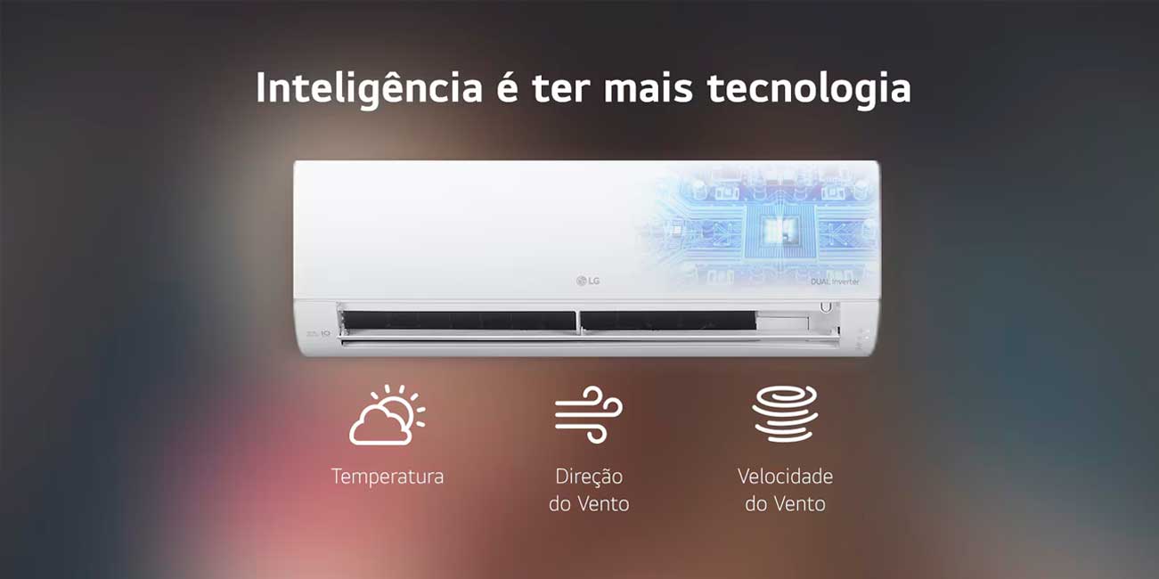 Ar Condicionado Inverter 1200 Btus LG Dual Compact +AI Frio 220V