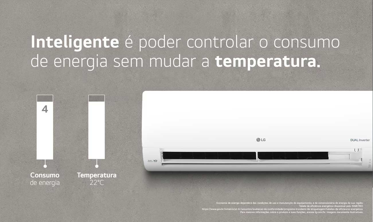 Ar Condicionado Inverter 1200 Btus LG Dual Compact +AI Frio 220V