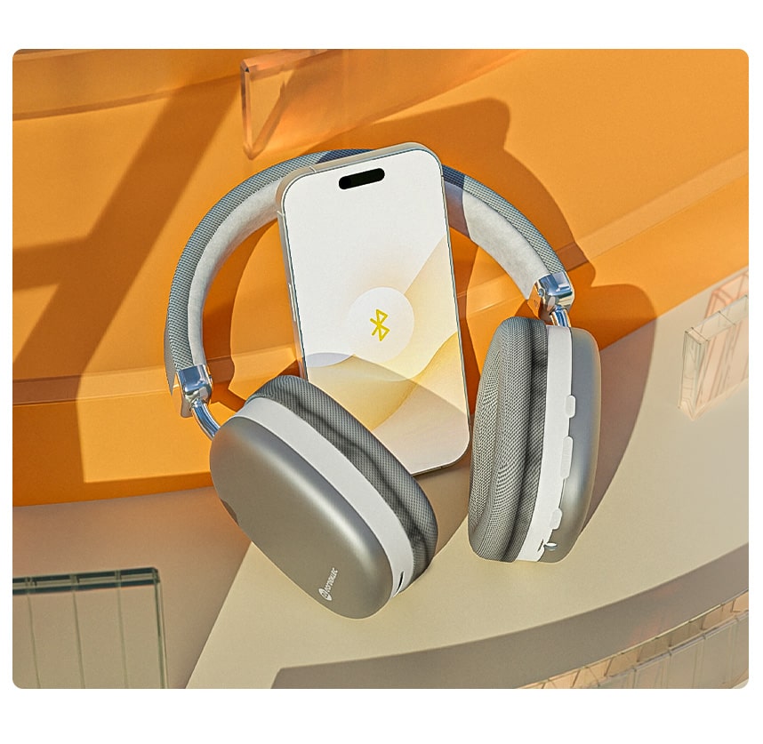 Headphone Bluetooth Goldentec GT Max Prata