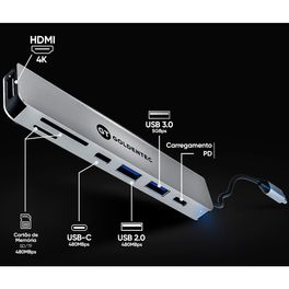 Hub-Adaptador-Goldentec-USB-C-7-em-1-com-USB-C-PD-USB-3.0-USB-2.0-SD-TF-HDMI