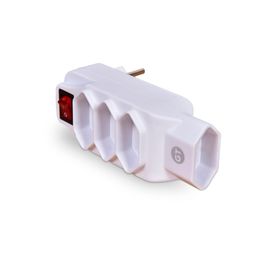 Adaptador-para-4-Tomadas-Padrao-2P-T-com-Interruptor-|-Goldentec