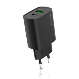 Carregador-de-Parede-Fast-Charge-Goldentec-USB-C-20W---USB-3.0-20W-Bivolt-Preto