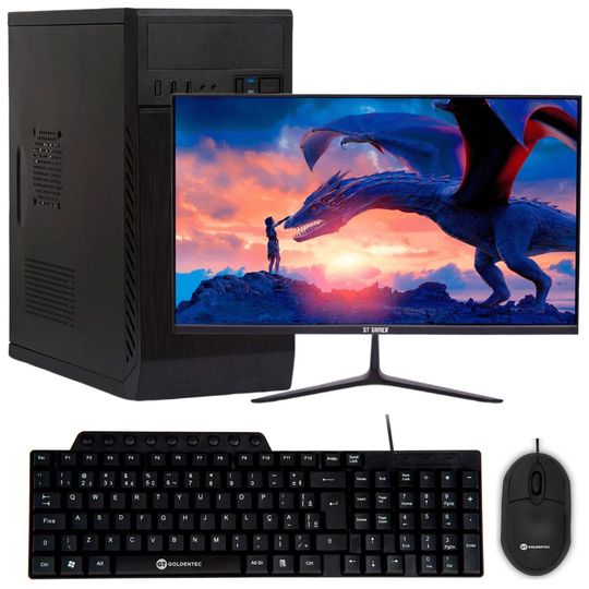 PC-Completo-Intel®-Core™-i3-4GB-SSD-120GB---Monitor-Gamer-24-LED-Full-HD---Teclado-com-Fio---Mouse-Optico-com-Fio-USB--Goldentec