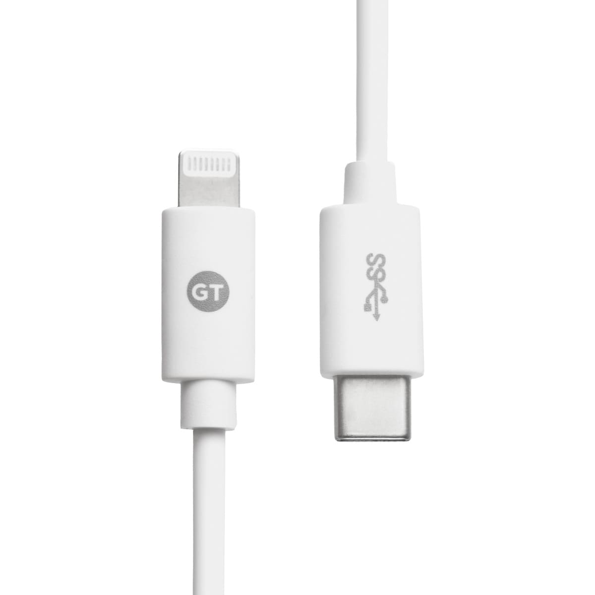 Cabo Lightning MFi Goldentec para USB-C 1,2m Branco - lojaibyte