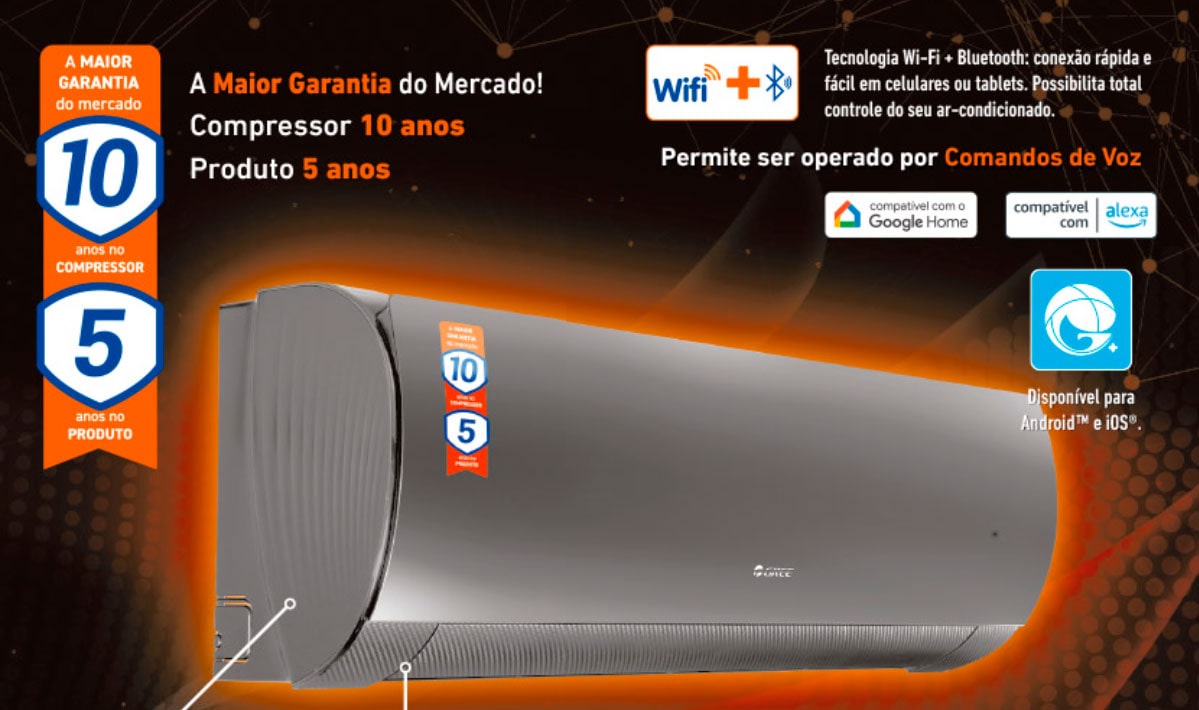 Ar Condicionado Inverter 24000 Btus Gree G-Diamond Auto Inverter Frio 220V