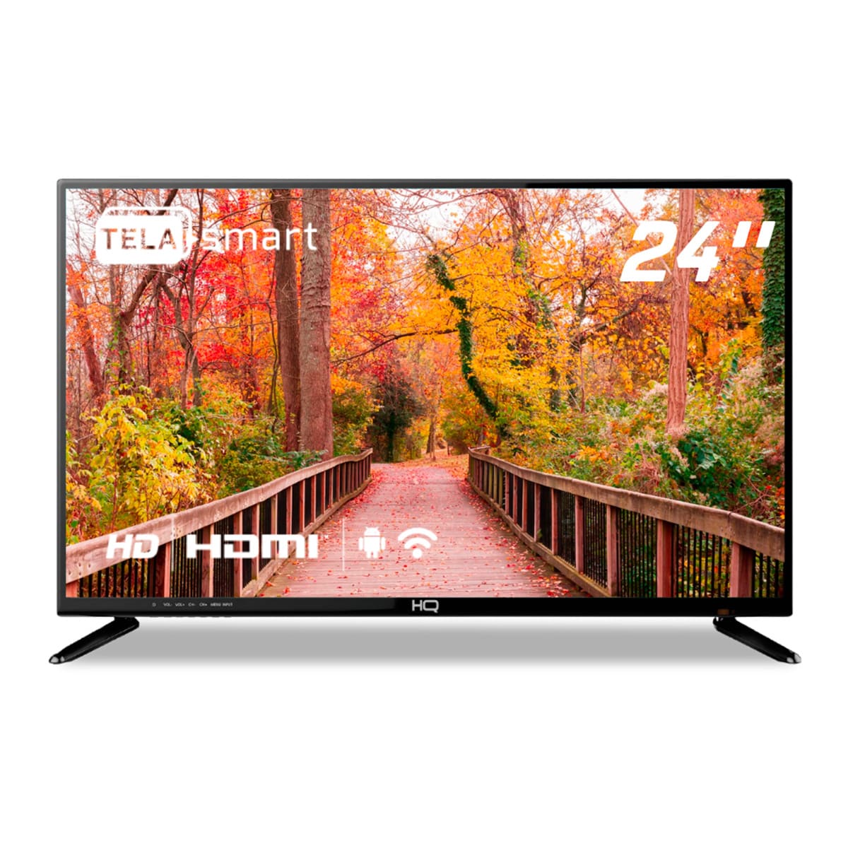 TV Monitor 24 HQ LED Full HD, 75Hz, HDMI e VGA, Android, Ajuste de Inclinação, Preto