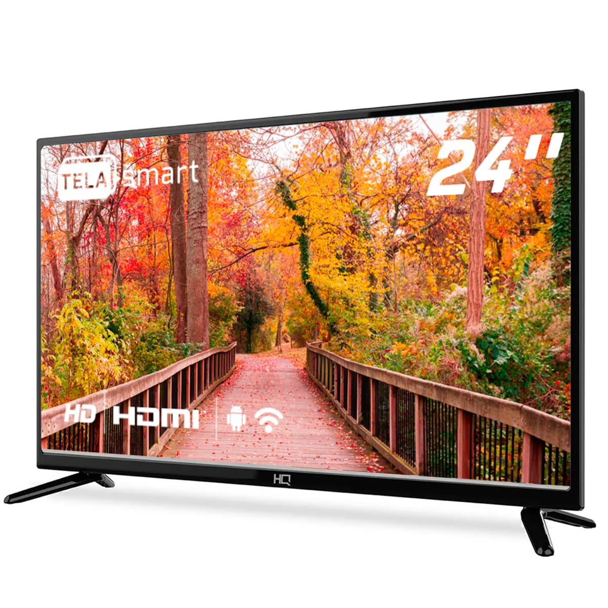 TV Monitor 24 HQ LED Full HD, 75Hz, HDMI e VGA, Android, Ajuste de Inclinação, Preto